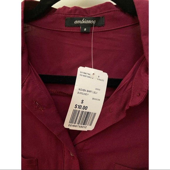 Raspberry Button Down Shirt - Picture 2 of 3